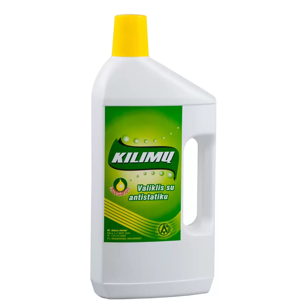 Kilimų valiklis su antistatiku
