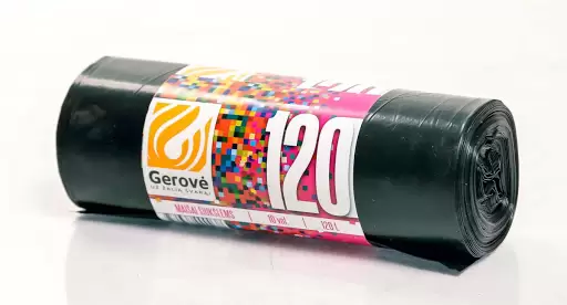 Šiukšlių maišai, juodos spalvos, 120L / 10 vnt