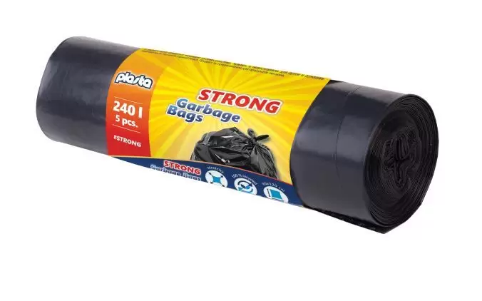 Šiukšlių maišai PLASTA 240L/5 vnt.