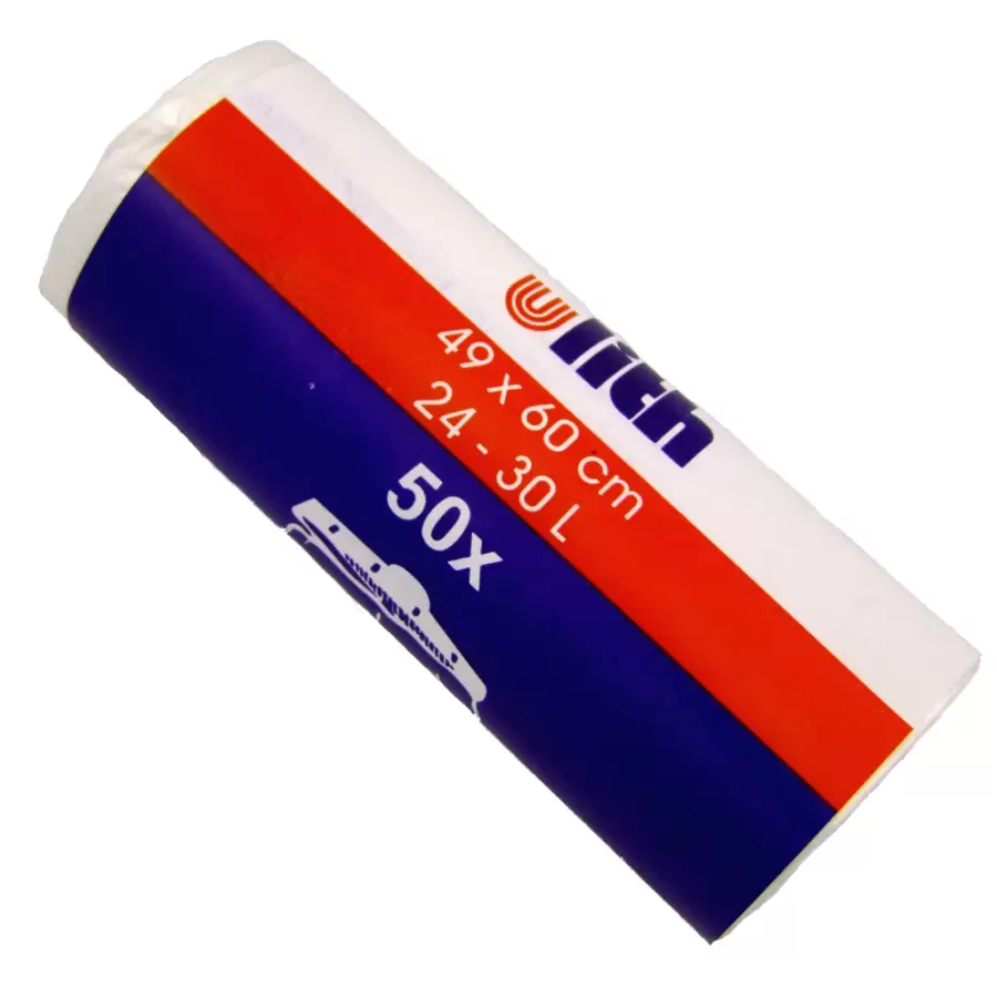Šiukšlių maišai baltos spalvos, 30L / 50vnt