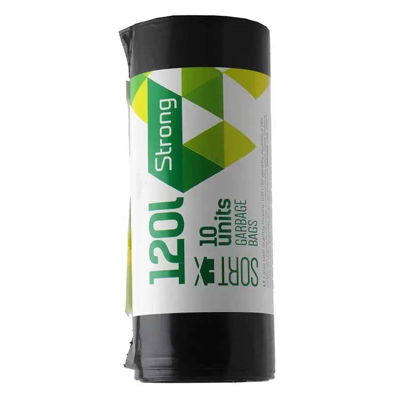 Šiukšlių maišai SORTEX, 120 L / 10 vnt.